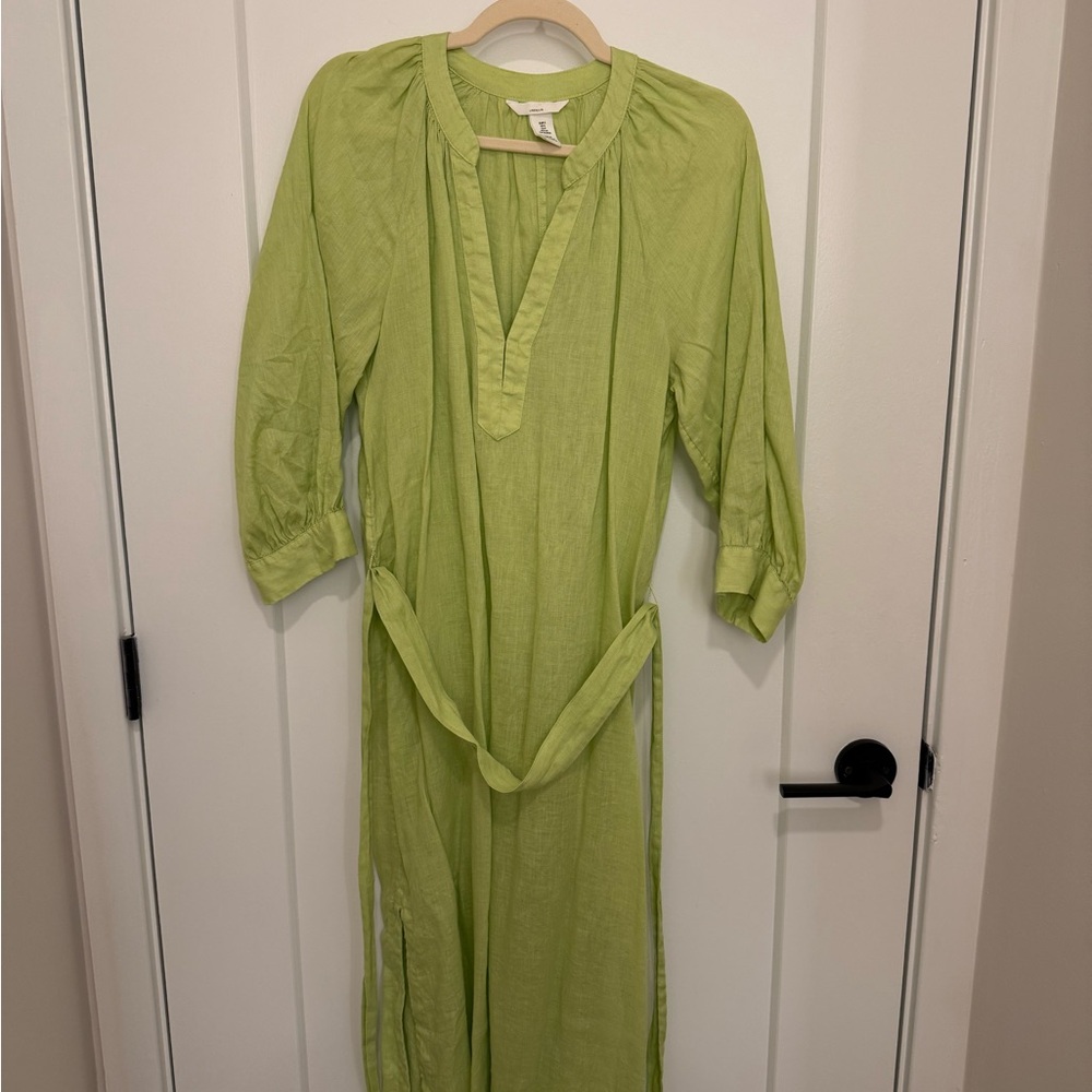 H&M Tie Waist Linen Dress
